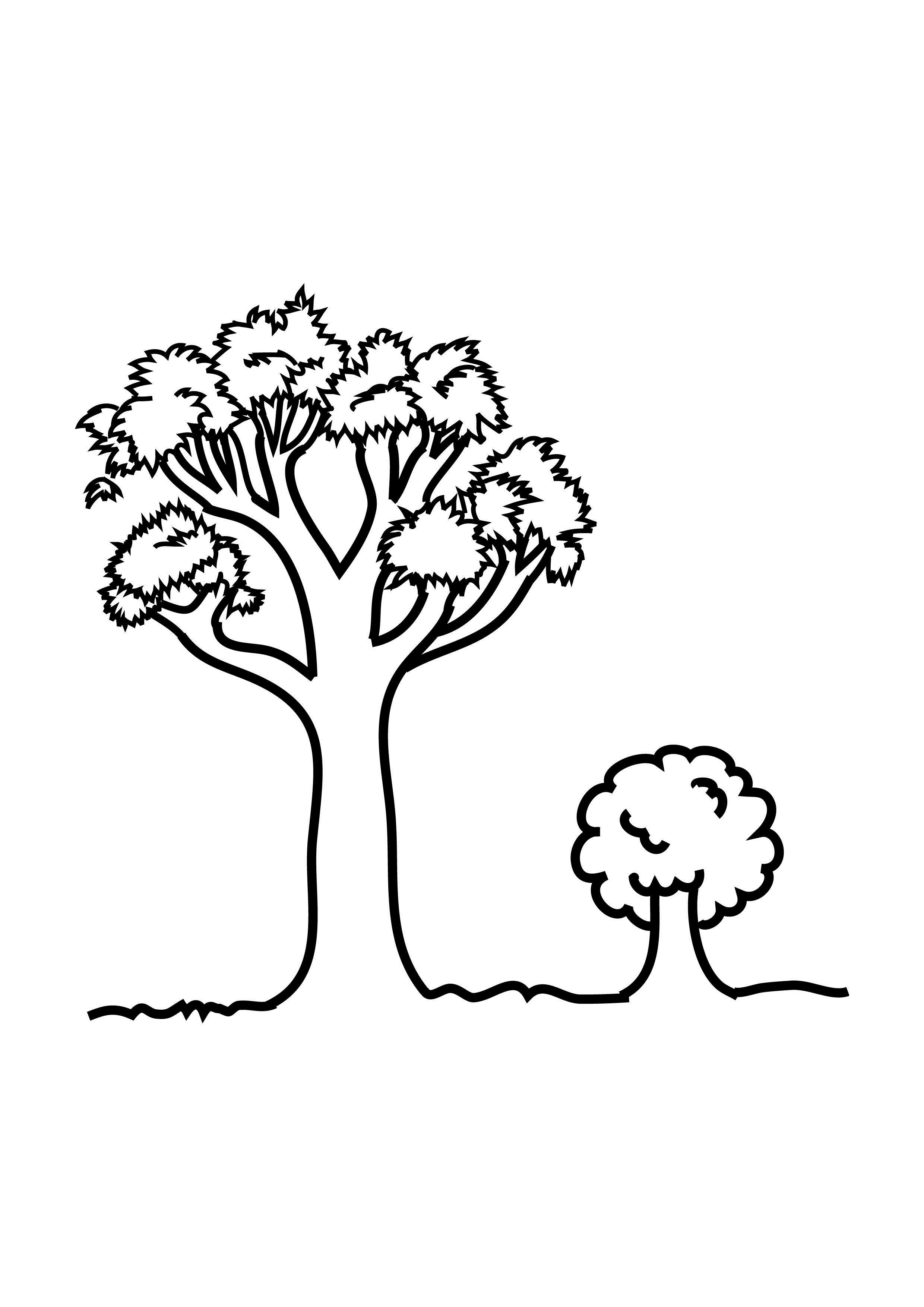 2480x3508 Printable Tree Coloring Pages For Kids Small Coloring Pages Image