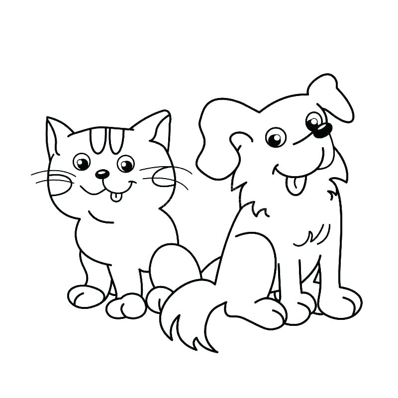 800x800 Dog Coloring Pages Free Cats And Dogs Of Page Cat Macgregormalta