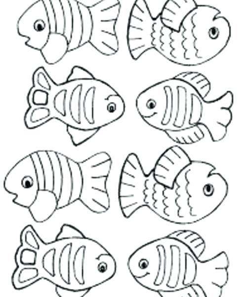 500x600 Small Fish Coloring Pages Printable Pictures To Color Roses