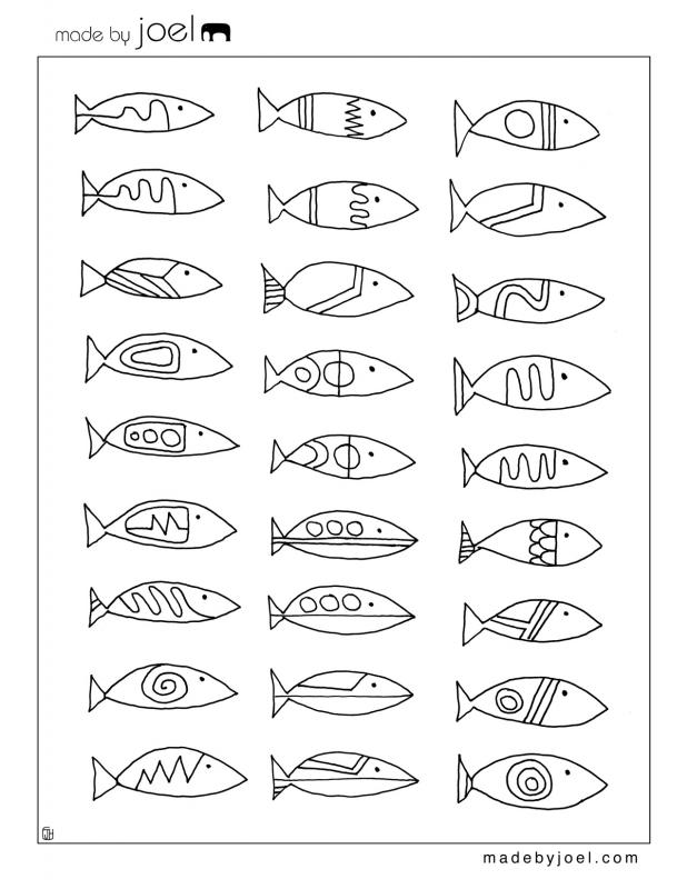 618x800 Small Fish Coloring Pages