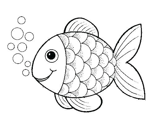 523x392 Fish Coloring Pages To Print Simple Fish Coloring Pages Small Fish