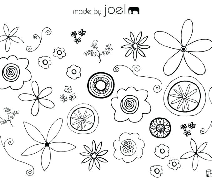 678x600 Small Flower Coloring Pages Small Flower Coloring Pages Small