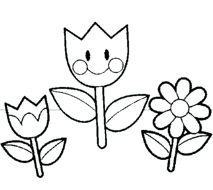 700x625 Cute Spring Flower Coloring Pages Small Sheets Flowers Page