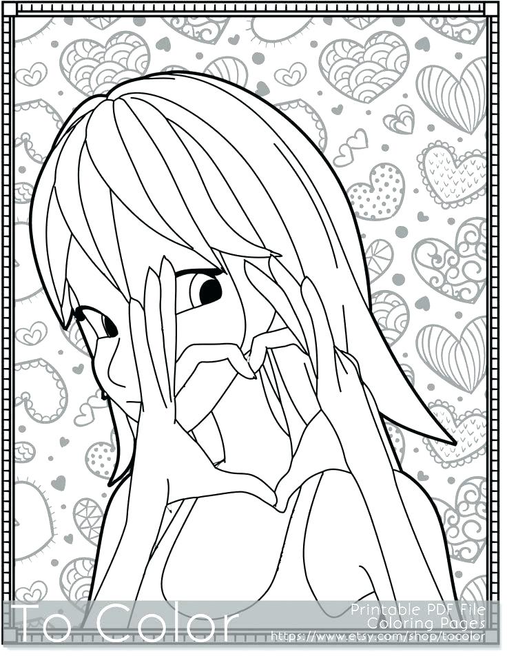 736x952 Small Heart Coloring Pages Coloring Page For Valentines Day Girl