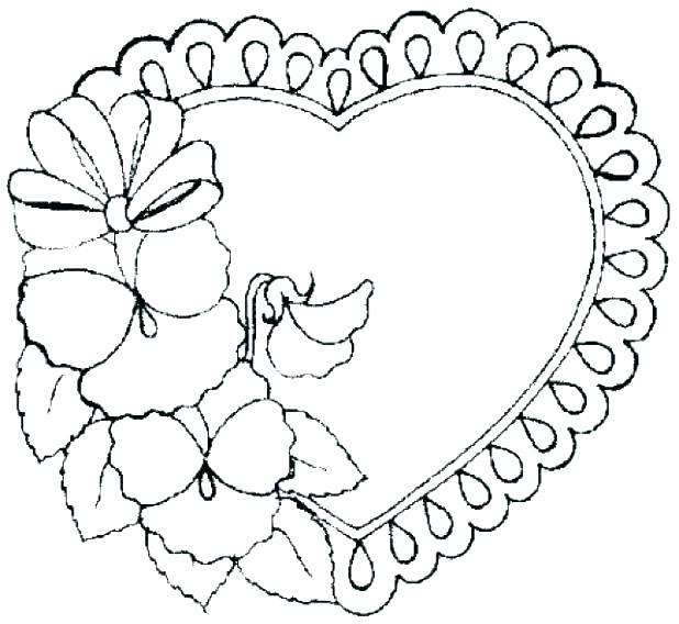 618x568 Small Heart Coloring Pages Professional