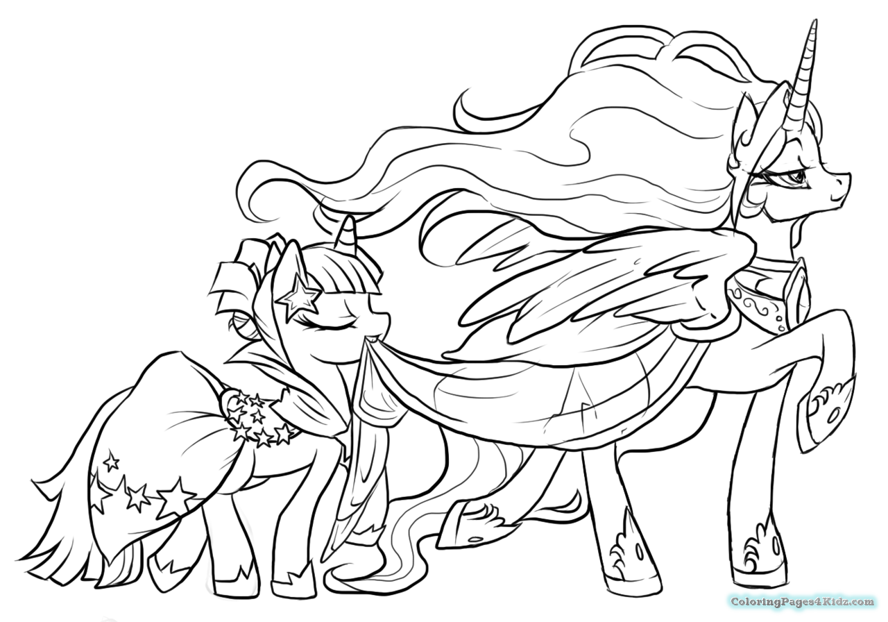 1280x896 My Little Pony Princess Celestia Coloring Pages To Print