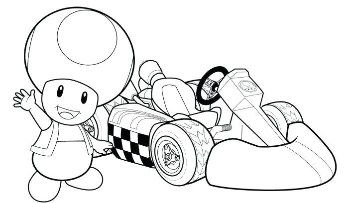 697x408 Mario Cart Coloring Pages Absolutely Smart Kart Coloring Pages