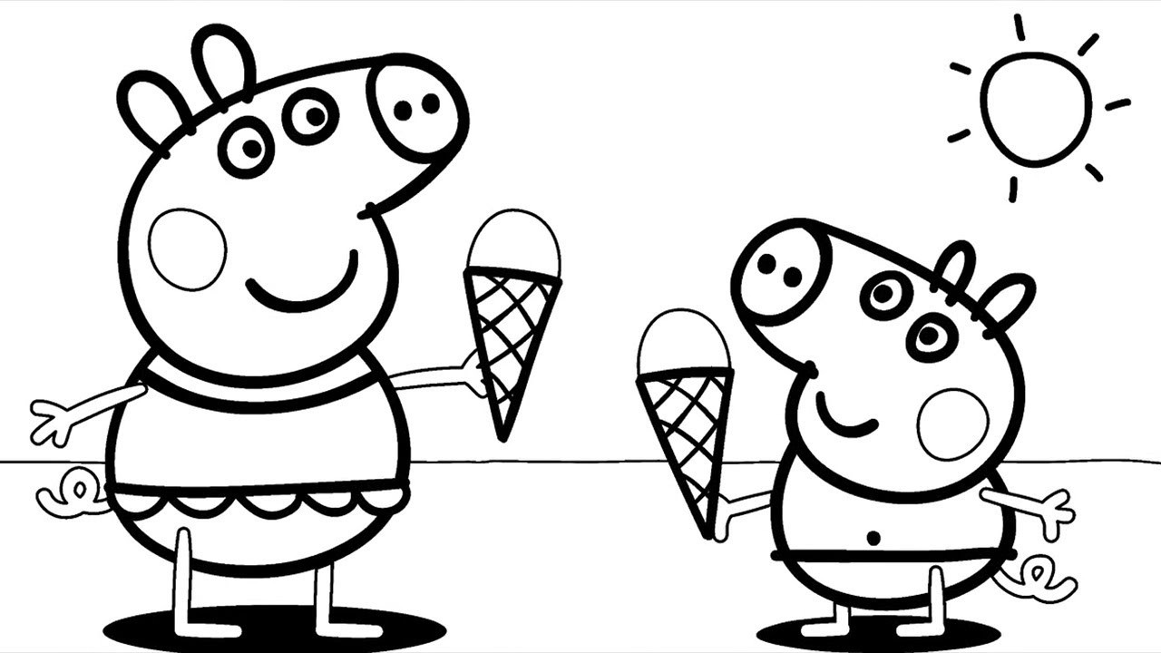 1280x720 Smart Idea Peppa Pig Coloring Page Colouring Pages