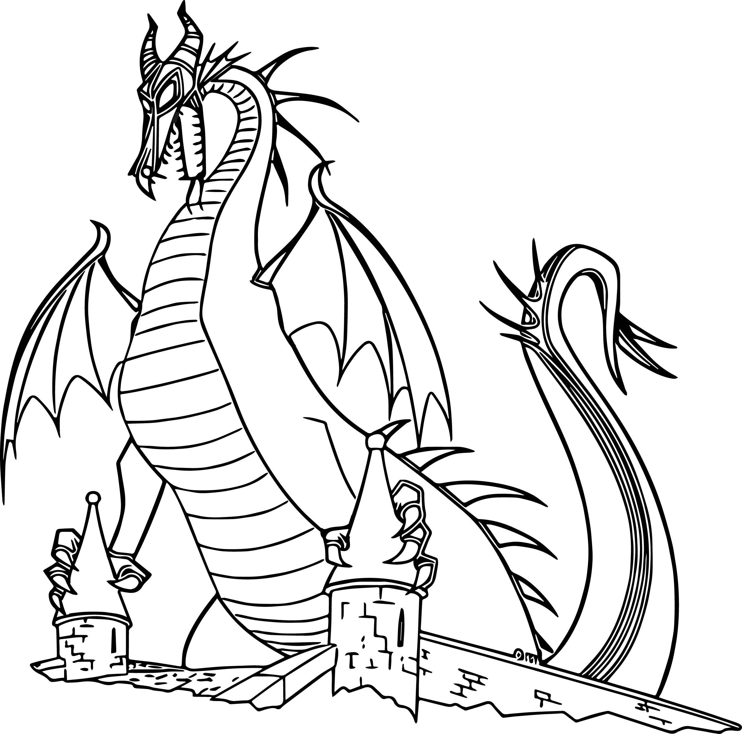 2523x2496 Maleficent Coloring Pages