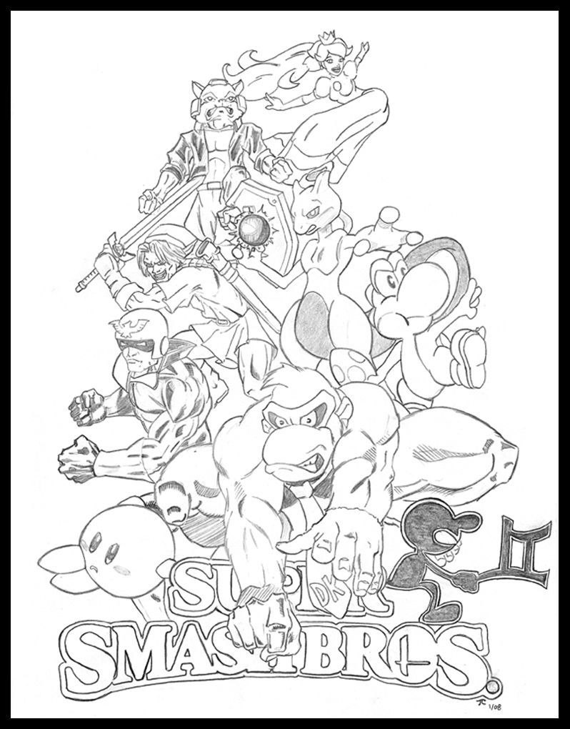 798x1020 Super Smash Bros Coloring Pages Coloring Pages