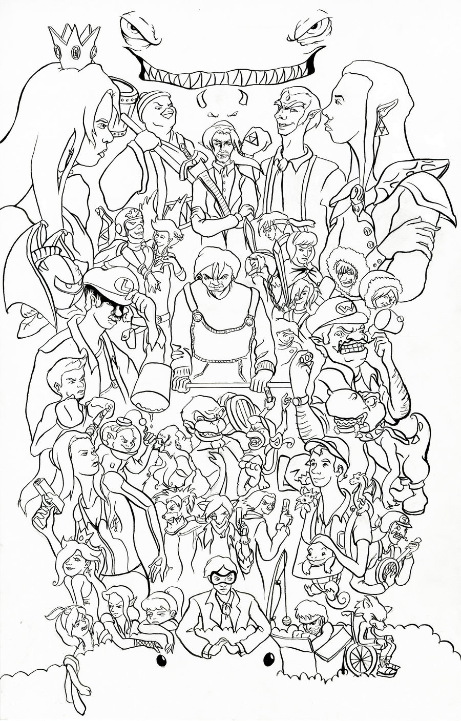 900x1407 Great Mario Coloring Pages To Print With Super Smash Bros Fair