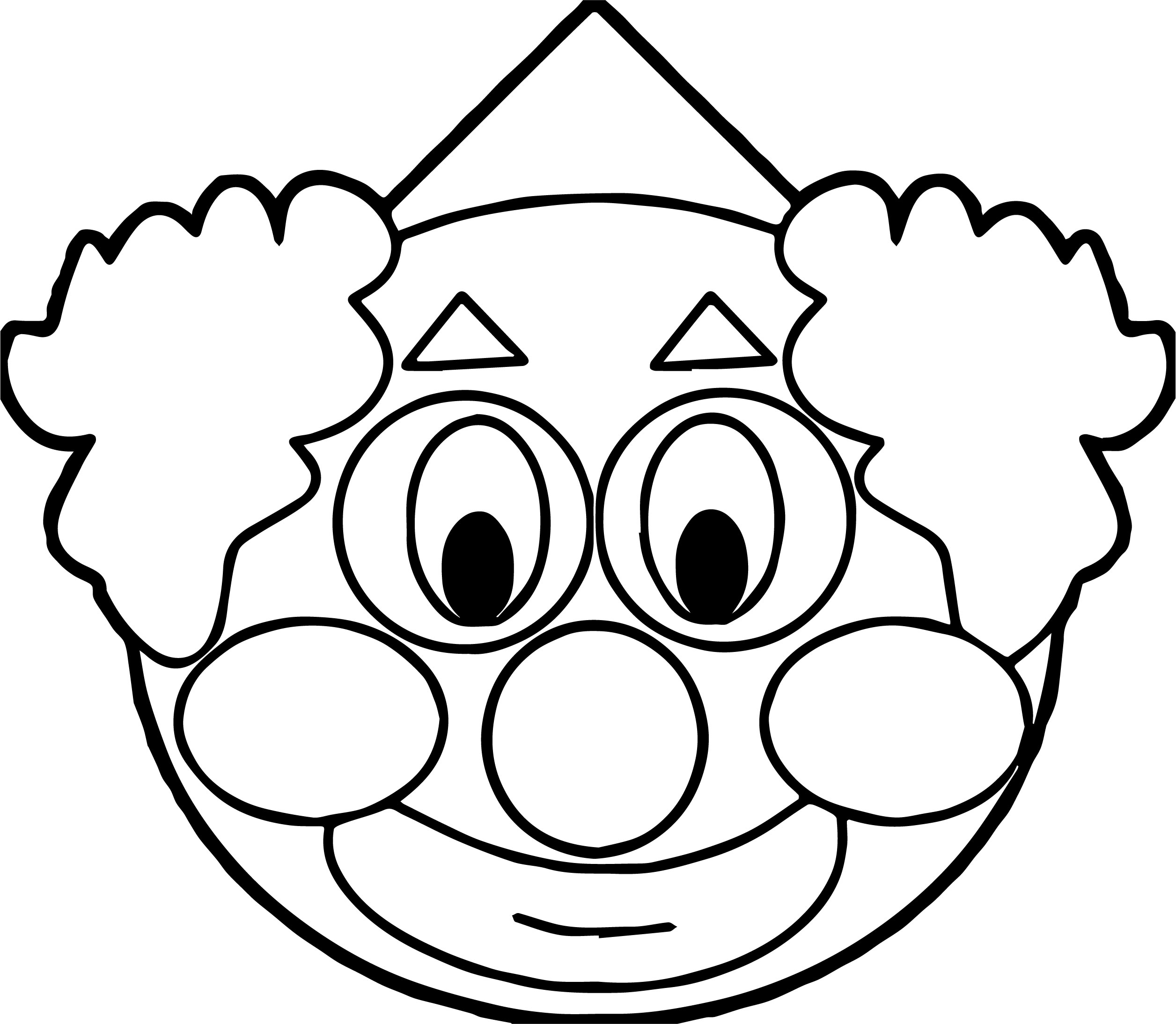 2512x2188 Smiley Clown Coloring Page Wecoloringpage