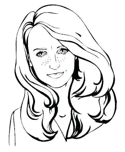 411x497 Girl Face Coloring Pages Coloring Pages Of Faces Girl Face Page