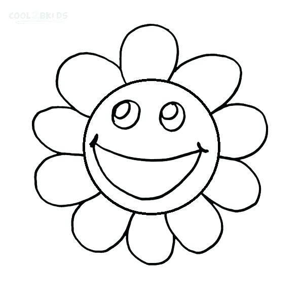 600x600 Happy Face To Color Printable Smiley Face Coloring Pages For Kids