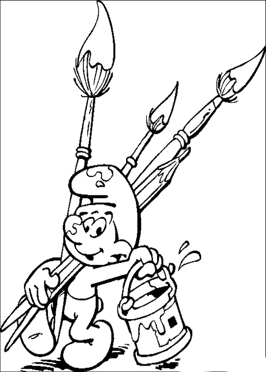 857x1200 The Smurfs Coloring Pages