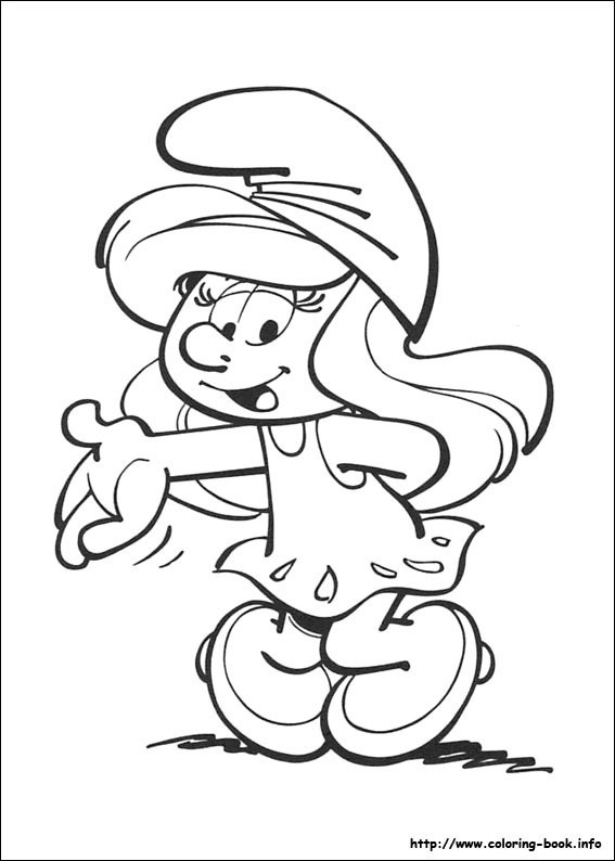 567x794 The Smurfs Coloring Picture