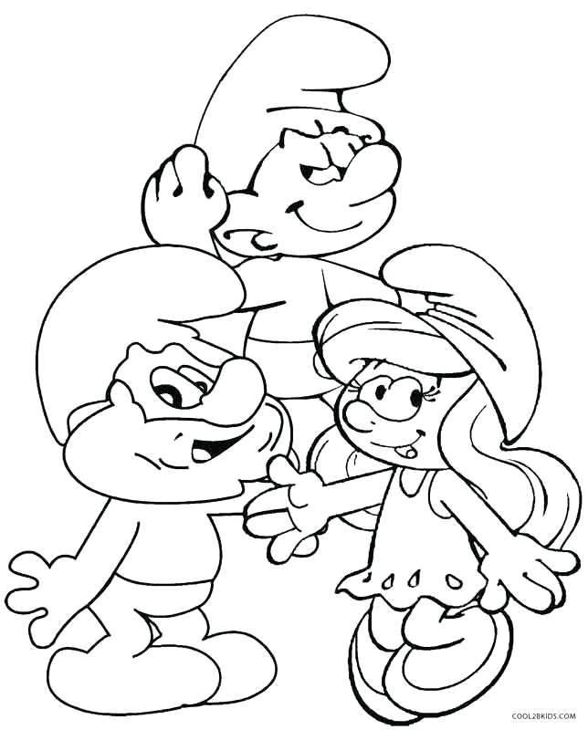 644x800 Smurf Coloring Page Printable Smurf Coloring Pages For Kids Smurfs