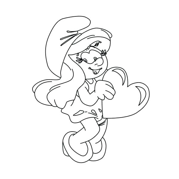 600x600 Smurfs Coloring Pages The Smurf Loving From The Smurf Coloring