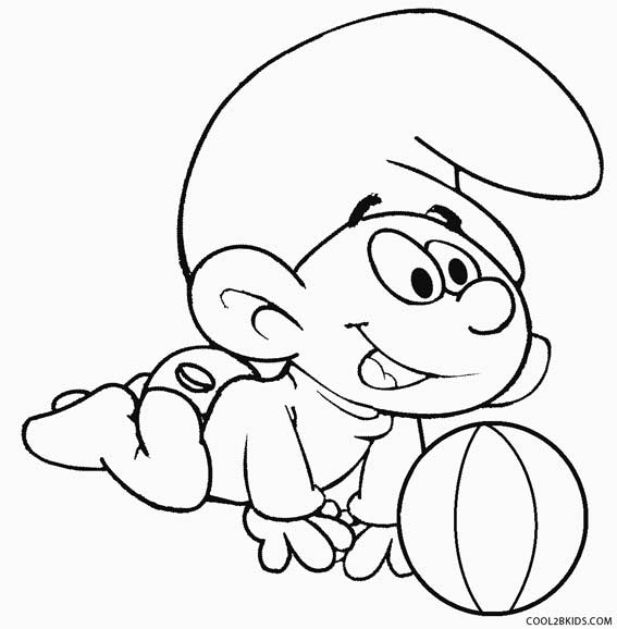 567x578 Printable Smurf Coloring Pages For Kids