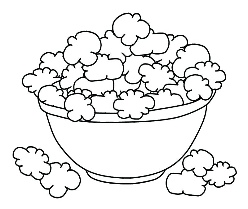 800x675 Bowl Popcorn Coloring Page Kids Pages On Image Result