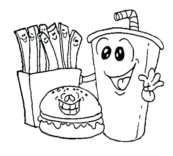 592x536 Junk Food Coloring Pages Snack Coloring Pages Coloring Pages Food