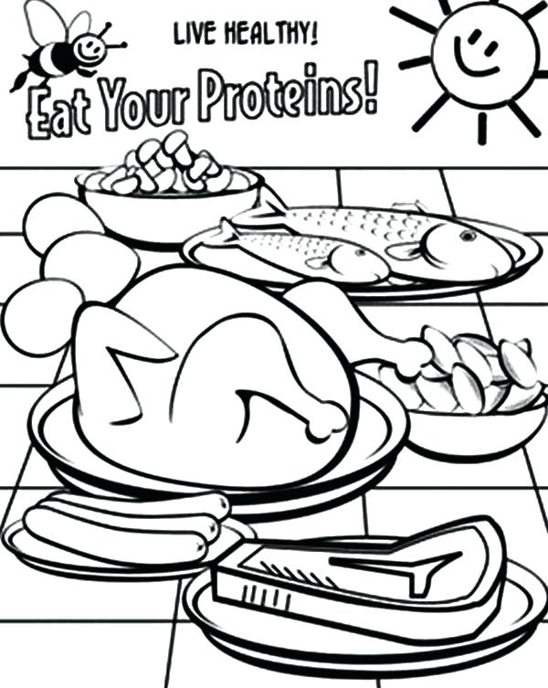 600x753 Snack Coloring Pages Free Coloring Healthy Food Coloring Pages
