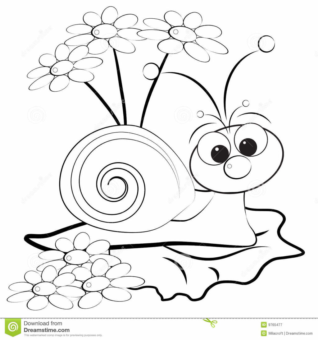 1024x1094 Snails Coloring Pages Kids Within Snail Page