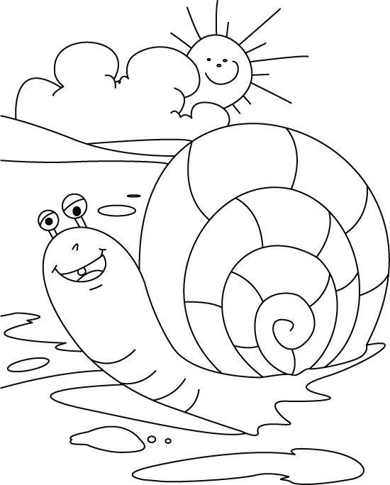 550x684 Snail Coloring Page Thema Slakken Kleuters