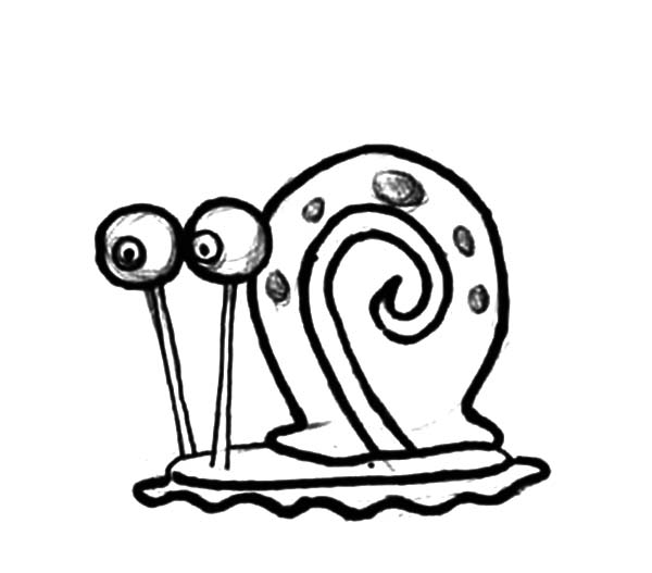 600x527 Sketch Gary The Snail Coloring Pages Color Luna