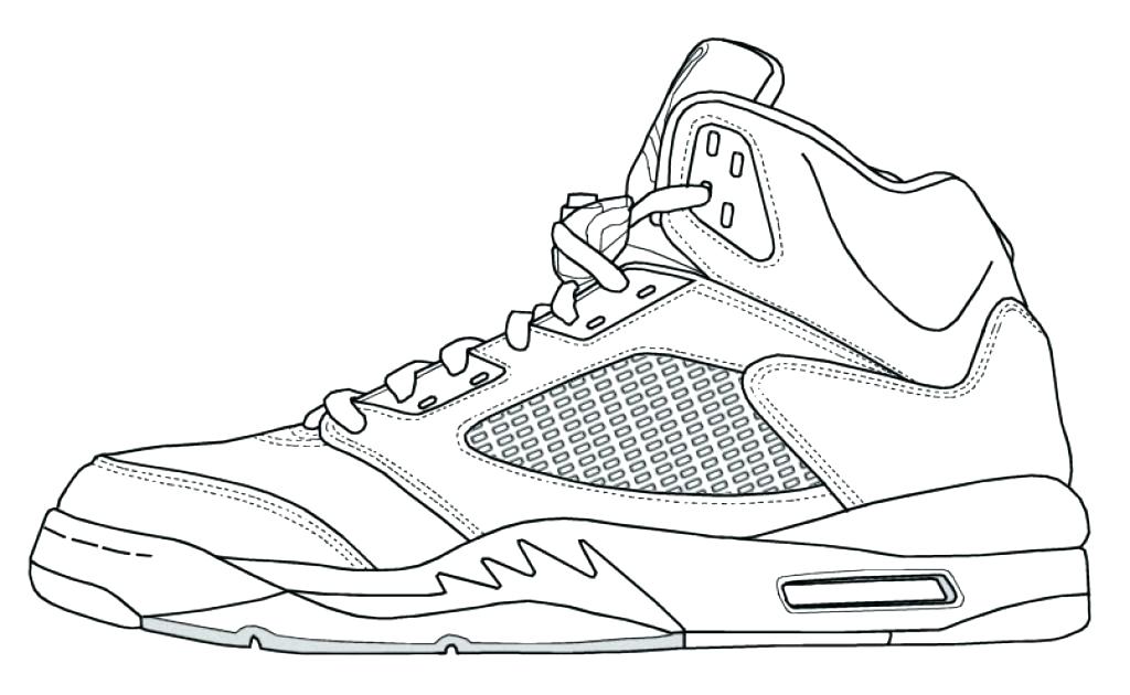 1024x630 Sneaker Coloring Page Printable