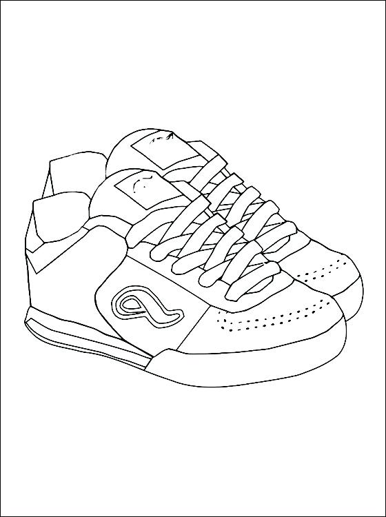 560x750 Sneaker Coloring Page