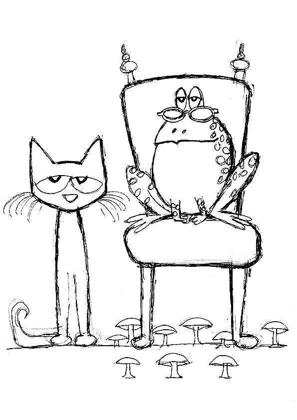 595x842 Cat Shoes Coloring Pages Pin Pete The Cat Sneaker Coloring Page