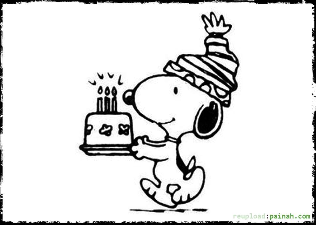 1024x728 Snoopy Coloring Pages Happy Birthday Happy Birthday Coloring