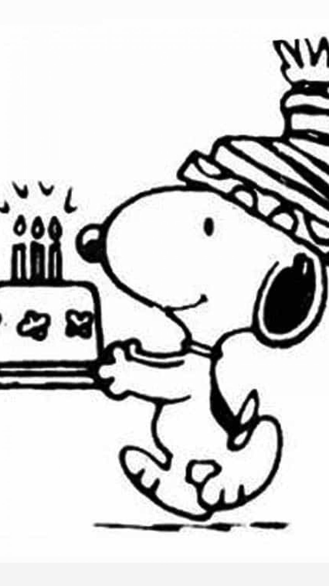 1080x1920 Snoopy Birthday Coloring Pages Timykids