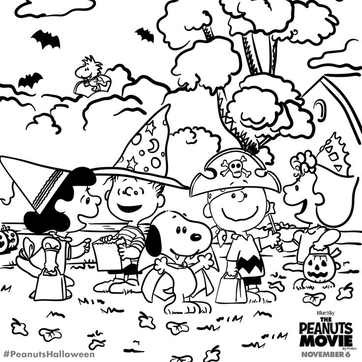 736x736 Snoopy Halloween Coloring Pages Charlie Brown Halloween