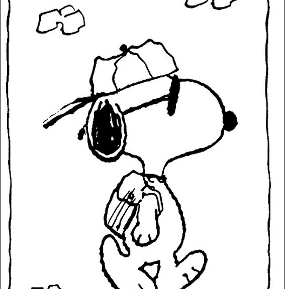 567x576 Snoopy Coloring Pages