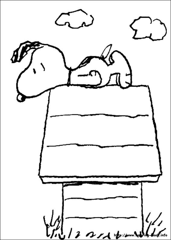 567x794 Snoopy Coloring Picture
