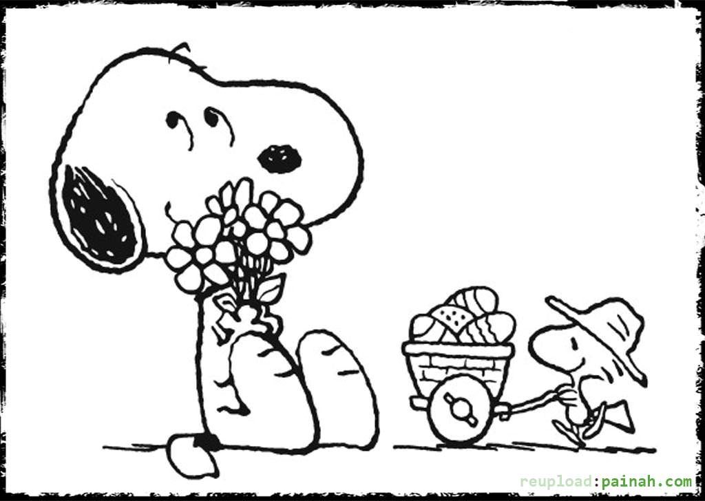 1024x728 Peanuts Easter Coloring Pages
