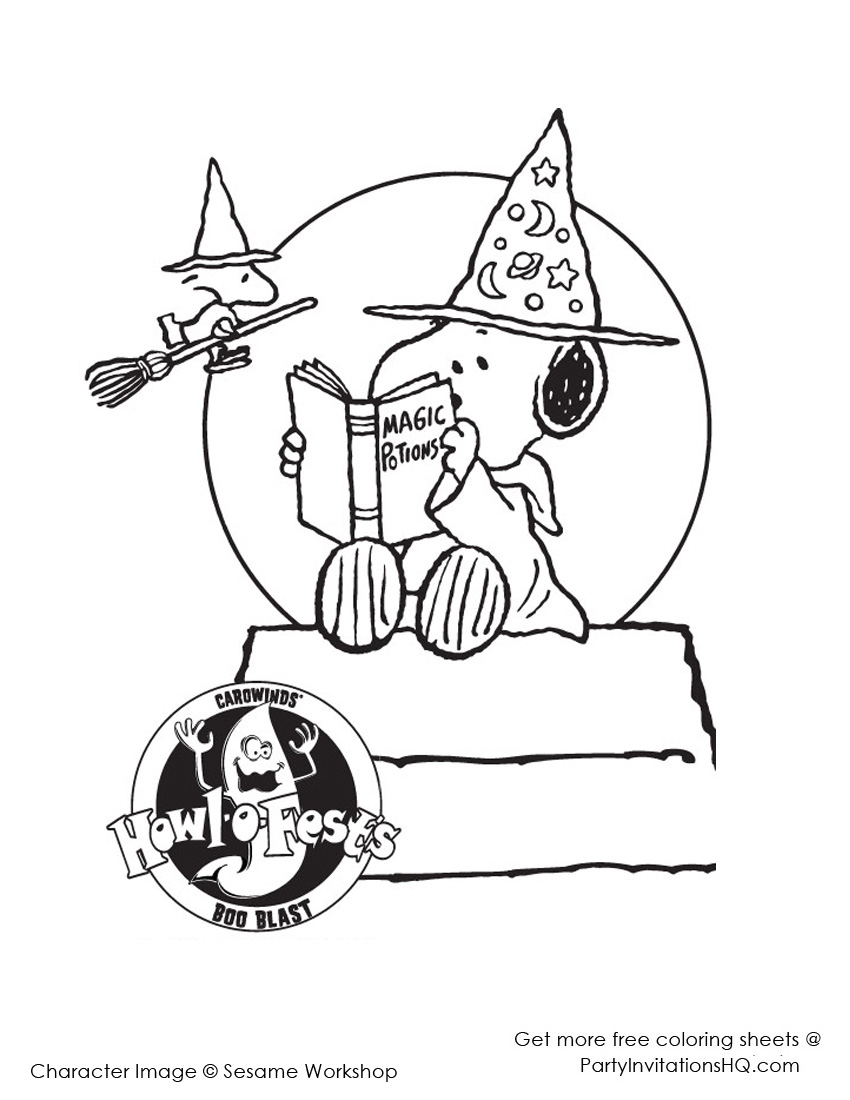 850x1100 Snoopy Halloween Coloring Pages Treasured Sheets For You