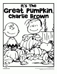 231x300 Happy Charlie Brown And Pumpkins Coloring Pages For Kids