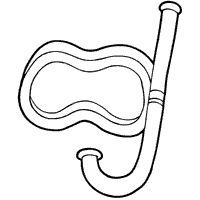 200x200 Snorkeling Mask Coloring Pages Surfnetkids Beach Day