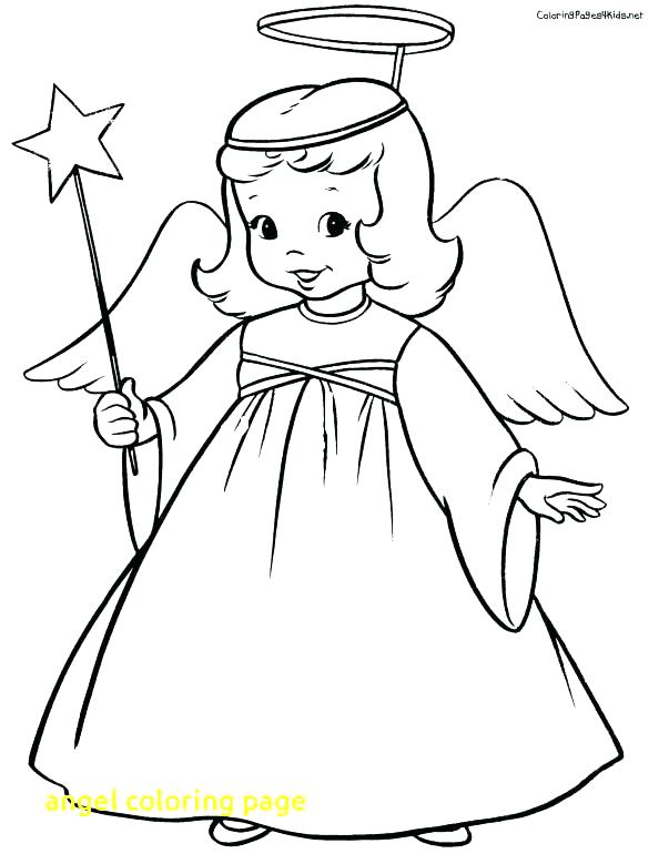603x779 Coloring Page Angel Angel With Trumpet Coloring Page Angela