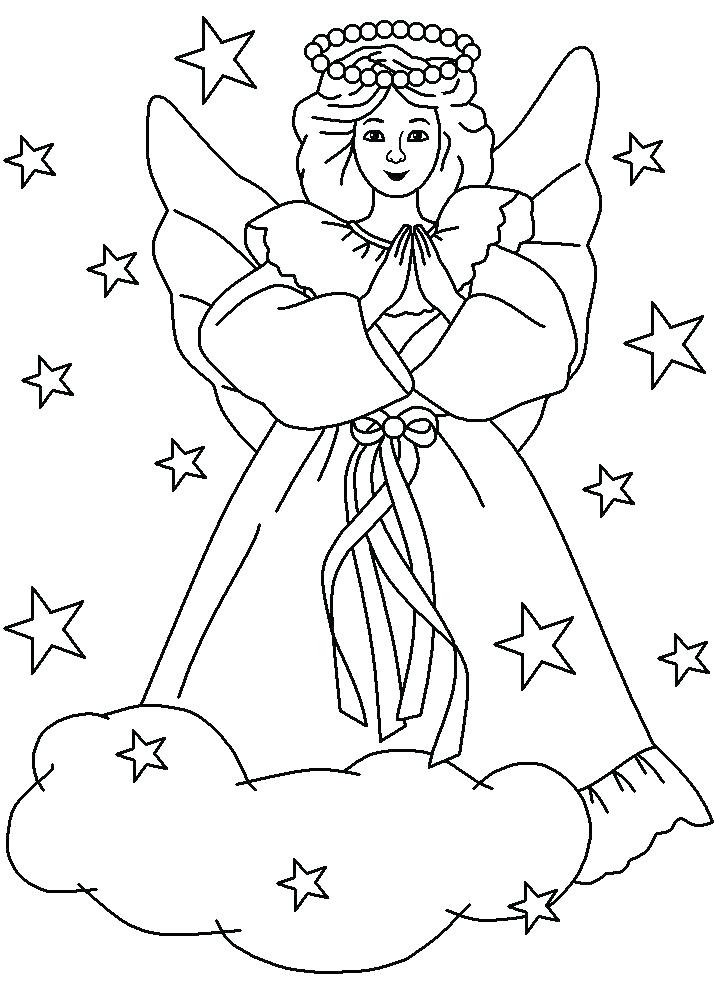 714x989 Angel Coloring Pages For Preschool Awesome Snow Angel Coloring