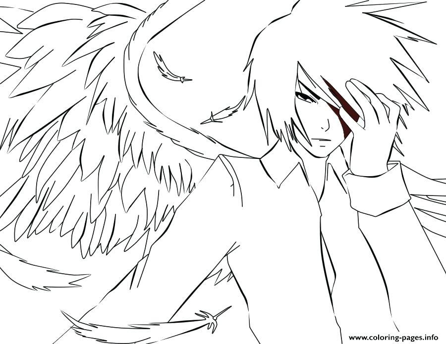 900x695 Angel Coloring Pages Printable White Anime Angel Coloring Pages