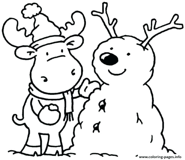 788x681 Snow Coloring Pages Preschool
