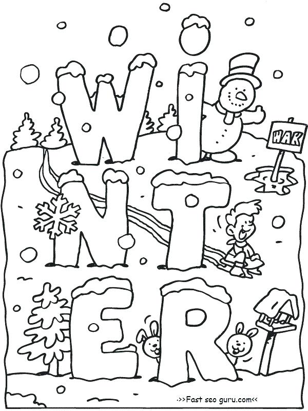 600x800 Snow Coloring Pages Printable