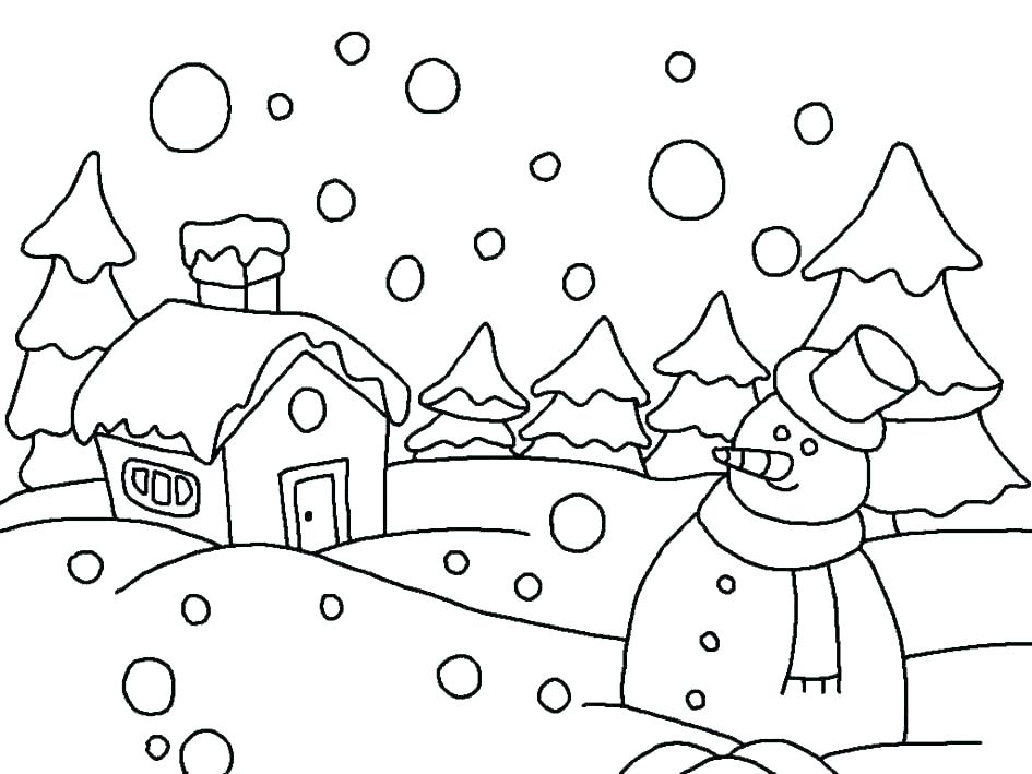 945x709 Snowy Day Coloring Page Snowy Day Coloring Page Snowy Day Coloring
