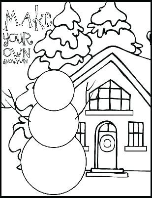 309x400 Christmas Snowman Coloring Pages