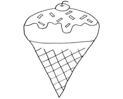 400x322 Ice Cream Cone Coloring Pages To Print For Cute Characters Cake