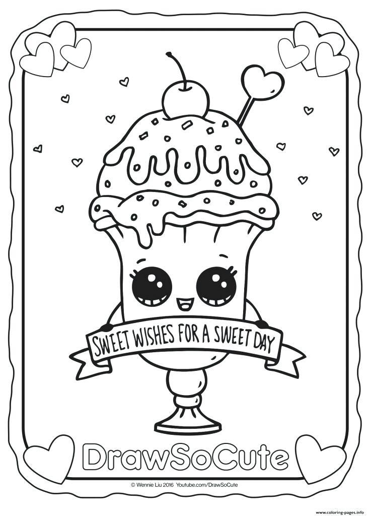 731x1024 Valentine Ice Cream Sundae Draw So Cute Coloring Pages Printable